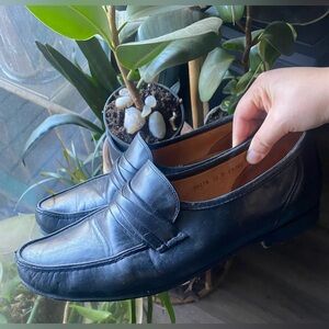 Allen Edmonds Bergamo Black Leather  Loafers